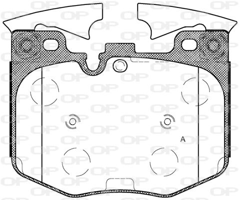 OPEN PARTS Комплект тормозных колодок, дисковый тормоз BPA1711.00